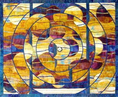 Bubbles III art quilt by Dena Dale Crain