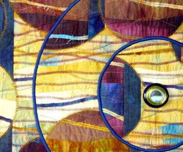 Bubbles III art quilt by Dena Dale Crain
